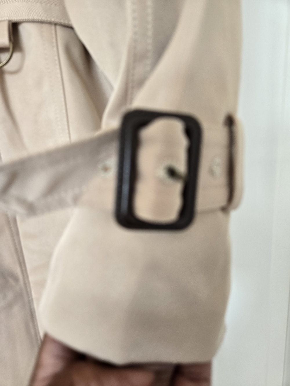 Classic Beige Double-Breasted Trench Coat Size Small – Brand New Belted Jacket - Picture 9 of 13